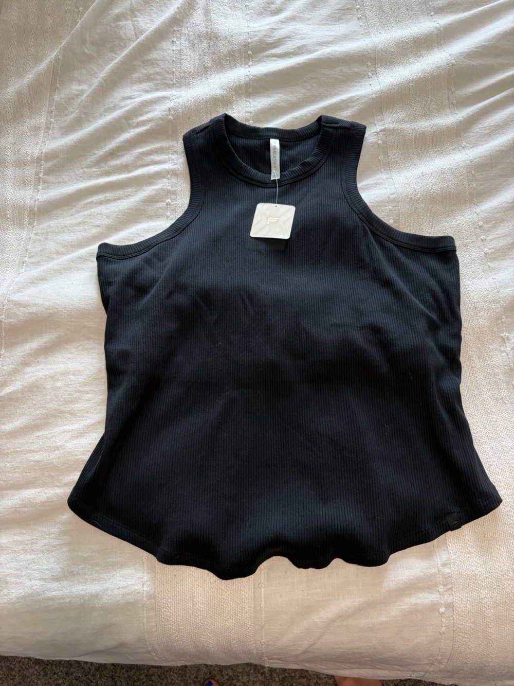 Fabletics Black Ribbed Tank